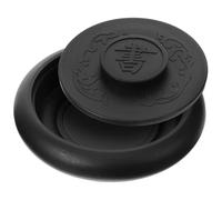 Beavorty Losa de Tinta China de 4 Pulgadas para Caligrafía, Piedra de Entintar Plástica Resistente Tapa, Tintero Cubierto para Dibujar y Escribir, Adecuado para Principiantes y Uso Escolar