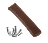 Beavorty Mango de Cortador Pequeño de Madera Carbonizada sin Agujeros, 1 Juego 4 Pares de Remaches, Pieza de Repuesto Antideslizante para Cuchillo Asiático de Cocina, Accesorio Práctico