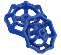 Beavorty Manija de Rueda para Válvula de Grifo de Acero Fundido, Volante Metálico Azul Oscuro 6x6 Cm, 2 Piezas para Reemplazo en Válvulas de Cierre y Compuerta, Accesorio Resistente