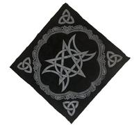 Beavorty Mantel de Tarot de Pelusa Profesional, 100% sin Uniones, Diseño Pentagrama Cinco Puntas, Ligero y Portátil para Altar y Juegos de Mesa, Tela de Tarot para Uso Doméstico Aire Libre