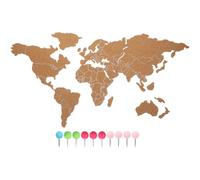 Beavorty Mapa De Corcho 1 Juego De Tablero De Corcho De Tablero De Madera Con Mapa Del Mundo Con Adhesivo Caqui Corcho Pared Autoadhesivo