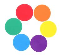Beavorty Marcadores de Práctica de Fútbol Antideslizantes de Polietileno, Discos Planos de 10 Cm, 6 Colores Vivos para Entrenamiento de Velocidad y Agilidad en Campo y Gimnasio