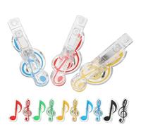 Beavorty Marcadores para Libros de Música 20 Piezas, Clips para Partituras Musicales en Abs, Soporte Ligero y Resistente para Páginas, Accesorios para Clases y Lectura de Música
