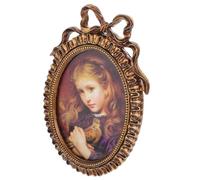 Beavorty Marco de Fotos Decorativo de Resina 26x17,5 Cm Estilo Europeo Vintage Decoración de Pared y Sala de Estar, Adorno Europeo para Fondo y Escritorio Estilo Aleatorio