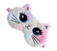 Beavorty Máscara de Ojos de Gato para Antifaz para Dormir de Peluche Diseño de Dibujos Animados Hora del Almuerzo Descanso Nocturno