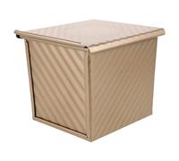 Beavorty Mini Molde Corrugado para Hornear Pan con Tapa, Molde Antiadherente Pequeño para Horno, Capacidad 200 G, Adecuado para Tostar y Preparar Panes Caseros en Cocina Hogareña