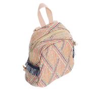 Beavorty Mochila de Rafia para Mujer Gran Capacidad y Correas Ajustables, Bolso Tejido de Poliéster Adecuado para Viaje y Uso Diario