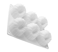 Beavorty Molde de Silicona para Tarta de Frambuesa 6 Cavidades Grandes, Resistente al Calor, Color Negro, Molde para Postres Mousse, Fondant y Chocolate, Utensilio de Repostería Versátil