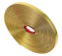 Beavorty Moldura de Pared Autoadhesiva Dorada 8 Mm X 5 M, Tira Decorativa Flexible para Fondo de Tv y Moldura de Techo, Material Pvc Resistente, Adecuado para Decoración de Salón y Mejoras