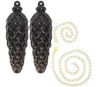 Beavorty Movimiento de Reloj de Cuco Tradicional con Martillo Negro, 2 Piezas con 4 Cadenas para Relojes Mecánicos, Decoración Vintage Hogar y Oficina, Piezas de Reloj de Pie con Sonidos