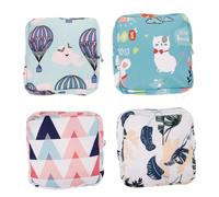 Beavorty Neceser y Evitar Manchas Uso para Compresas Portátil de Tela de Algodón Color Aleatorio 4 Bolsas para Mujeres y Niñas, Adecuado para Viajar