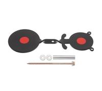 Beavorty Objetivo Giratorio Metálico para Tiro al Césped, Disco de 2 y 2,6 de Diámetro, Grosor 1/8, Color Negro, Diseño Oso, Restablecimiento Automático, Adecuado para Prácticas de Tiro