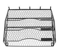 Beavorty Organizador de Archivos Vertical Metálico para Pared Ganchos, Revistero de Metal Multiestrato para Oficina y Baño, Cesta Colgante para Revistas y Documentos, Soporte