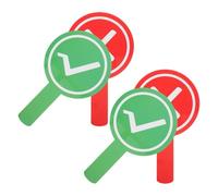 Beavorty Paletas de Votación Dobles para Aula 4 Piezas, Plástico Resistente a Salpicaduras, Portátiles Texto Visible, Herramienta Didáctica para Interacción Estudiantil y Eventos Escolares