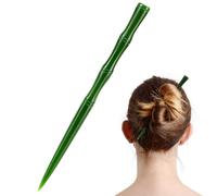 Beavorty Palillo de Pelo de Jade Chino Retro Estilo Bambú, Horquilla Larga para Mujer, Accesorio Decorativo Tradicional para Peinados Hanfu, Adecuado para Bodas y Festivales, Color Verde
