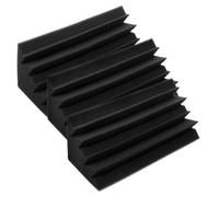 Beavorty Paneles de Aislamiento Acústico de Espuma Alta Densidad 3 Piezas 12x12x30 Cm Color Negro Triangular para Trampas de Graves y Reducción de Ruido en Cines, Ktv y Estudios