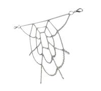 Beavorty Pantalones Cintura Cadena De Jean Punk Redes Araña Web Para Cadenas Llavero Con Cierre De Langosta Cartera Con Cadena Monedero Billetera Cierre Plata Aleación