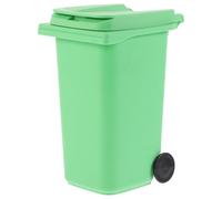 Beavorty Papelera de Mesa Multifuncional Pequeña en Plástico Verde, Mini Cubo de Basura para Oficina, Hogar y Viajes