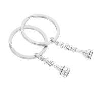 Beavorty Par de Llaveros de Pieza de Ajedrez Rey y Reina Metálicos, Detalle Artesanal, Obsequio Adecuado para Aficionados y Coleccionistas de Ajedrez