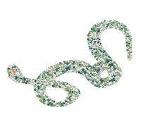 Beavorty Parche Termoadhesivo Bordado en Forma de Serpiente 8x17 Cm Verde, Parche Decorativo para Ropa, Parches Reparadores Multifunción para Espalda y Costura Bricolaje