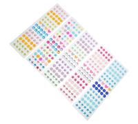 Beavorty Pegatinas de Gemas de Imitación de Colores Acrílicos Autoadhesivas para Manualidades Alto Brillo 5 Hojas para Decoración Artesanal y Placas de Coche Color Color Aleatorio