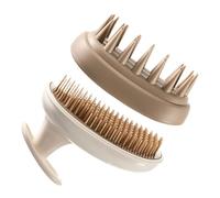 Beavorty Peine De Del Cuero Cabelludo Depurador De Cabello Para Lavar El Cabello Peine De Champú Depurador De Cuero Cabelludo De Silicona Cepillo De Champú Gel De Sílice Beige