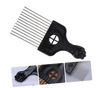 Beavorty Peine Rastrillo De Acero Negro 1 Unidad Tamaño Medio Dientes Anchos Para Desenredar Cabello Grueso Adultos y Niños Uso Profesional Salón Peluquería