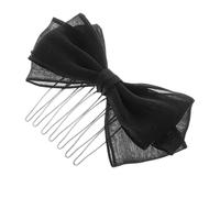 Beavorty Peineta Decorativa Con Lazo Negro Para Niñas Accesorio Dulce y Estilizado Para Peinados Complemento Multiusos Para Cabello Nupcial Elegante y Práctica