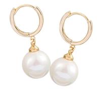 Beavorty Pendientes De Aro De Perla Elegantes y Colgantes, Aleación y Perla, Seguros y Ligeros, Para Mujer, Uso Diario, Diseño Sencillo y Sofisticado