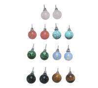 Beavorty Pendientes de Turquesa de Natural Aretes de Botón Livianos Pendientes para Mujeres Set de 7 Pares Joyas Elegantes