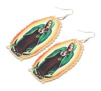 Beavorty Pendientes Vintage Ovalados de Acrílico para Mujer Gota Única sin Níquel ni Plomo Joyería Casual Fiesta Estilo Retro Colores Aleatorios