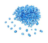 Beavorty Piedras de Vidrio para Decoración de Peceras y Jarrones, Trozos de Vidrio Azul Pulido de 6-9mm Textura Suave y Brillo Delicado para Manualidades y Arreglos