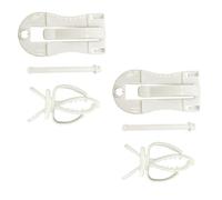 Beavorty Pinzas de Verduras y Hueso de Sepia para Jaulas de Aves, 4 Unidades de Plástico Multifuncionales para Loro y Mascotas Pequeñas Estilo Aleatorio