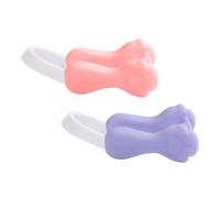 Beavorty Pinzas Moldeadoras De Nariz 2 Piezas Tamaño Elevador De Puente Nasal De Silicona Para Adultos y Niños Uso Diario Corrector De Forma y Levantamiento De Nariz Rosa y Púrpura