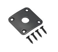 Beavorty Placa de Conector de Metal Negro Curvada para Guitarra Eléctrica Tornillos, Resistente y Reforzada para Conexión Firme entre Mástil y Cuerpo