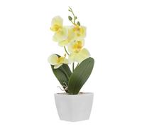 Beavorty Planta de Orquídea Artificial en Maceta Flores de Seda Realistas, Diseño Que Ahorra Espacio y Mantenimiento Fácil para Decoración en Dormitorios y Salas