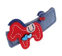 Beavorty Plush Denim Zodiac Horse Hair Clips Snap Barrettes For Women Non Slip Animal Hairpins For Lunar Year Party Accessories