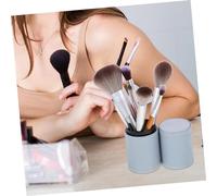 Beavorty Porta Brochas Maquillaje de PU Organizador Versátil para Escritorio Grande para Pinceles y Bolígrafos Color Azul Elegante Almacenamiento Duradero para Cosméticos y Útiles de