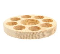 Beavorty Portabotellas para Aceites Esenciales, Soporte Redondo 9 Compartimentos, Base de Vidrio 13.6 Cm, Organizador para Botellas Pequeñas, Caja de Almacenamiento para Aromaterapia