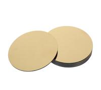 Beavorty Posavasos Dorados de Acero Inoxidable 85 Mm, 6 Unidades, Almohadilla Aislante Térmica Anti-Quemaduras para Mesa de Café, Escritorio y Bebidas Calientes, Posavasos de Metal