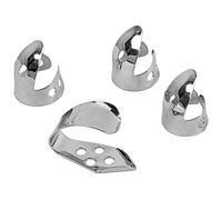 Beavorty Púas Metálicas para Dedos de Guitarra y Ukelele, Juego de 4 Piezas Plateadas Orificio, Accesorio Duradero para Púa de Guitarra Acústica y Partes de Instrumentos Musicales, Mejora
