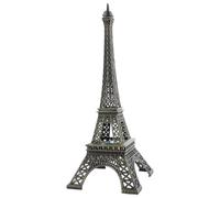 Beavorty Recuerdo Torre Eiffel París LED 16 Luces, Aleación de Zinc | Luz Integrada, Acabado Bronce Vintage, Decoración para Mesas y Estantes, Funciona 3 Pilas Aaa Estilo Aleatorio