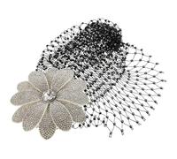 Beavorty Redecilla Vintage Para Con Brillantes Diamantes De Imitación Y Flores Para Mujer, Accesorio Para El Cabello Para Discotecas, Carnavales Y Ocasiones Festivas.