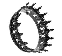 Beavorty Redonda Barroca Tiara Medieval De Princesa De Vampiro De Cumpleaños Disfraz De Principe Tadle De Novia Feliz Cumpleaños Black Aleación