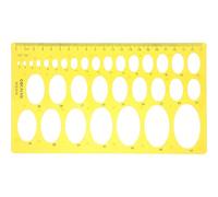 Beavorty Regla Curva de Dibujo Naranja Transparente para Arquitectura y Oficina, Plantilla de Elipses Escala en Centímetros, Herramienta de Medición Profesional para Proyectos Escolares