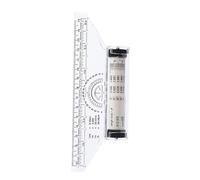 Beavorty Regla Paralela Rodante de 15 Cm para Dibujo Geométrico, Herramienta Multifuncional de Plástico Transparente Escala para Medir Ángulos, Adecuado para Estudiantes y Diseño Técnico