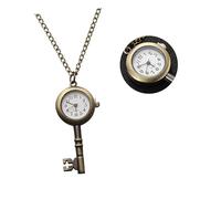 Beavorty Reloj Bolsillo Vintage Cuarzo con Cadena Colgante Forma de Llave Reloj Bolsillo Clásico para Diario y Elegante
