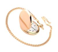 Beavorty Reloj De Bolsillo Vintage Cadena y Diseño Concha Aleación Funcional para Hombres y Mujeres Uso Diario Tamaño Estándar Rosa Dorado