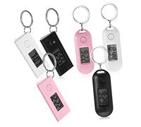 Beavorty Reloj Llavero Digital Portátil 6 Piezas Pantalla LCD Alta Luminosidad para Estudiantes Enfermeras Uso Exámenes y Trabajo