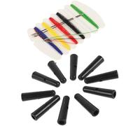 Beavorty Repuestos para Paraguas Plegables, 10 Cuentas de Cubiertas de Hueso de Plástico Negro, 1.06X0.28 Pulgadas, Accesorio para Mantenimiento y Reparación en Días Lluviosos